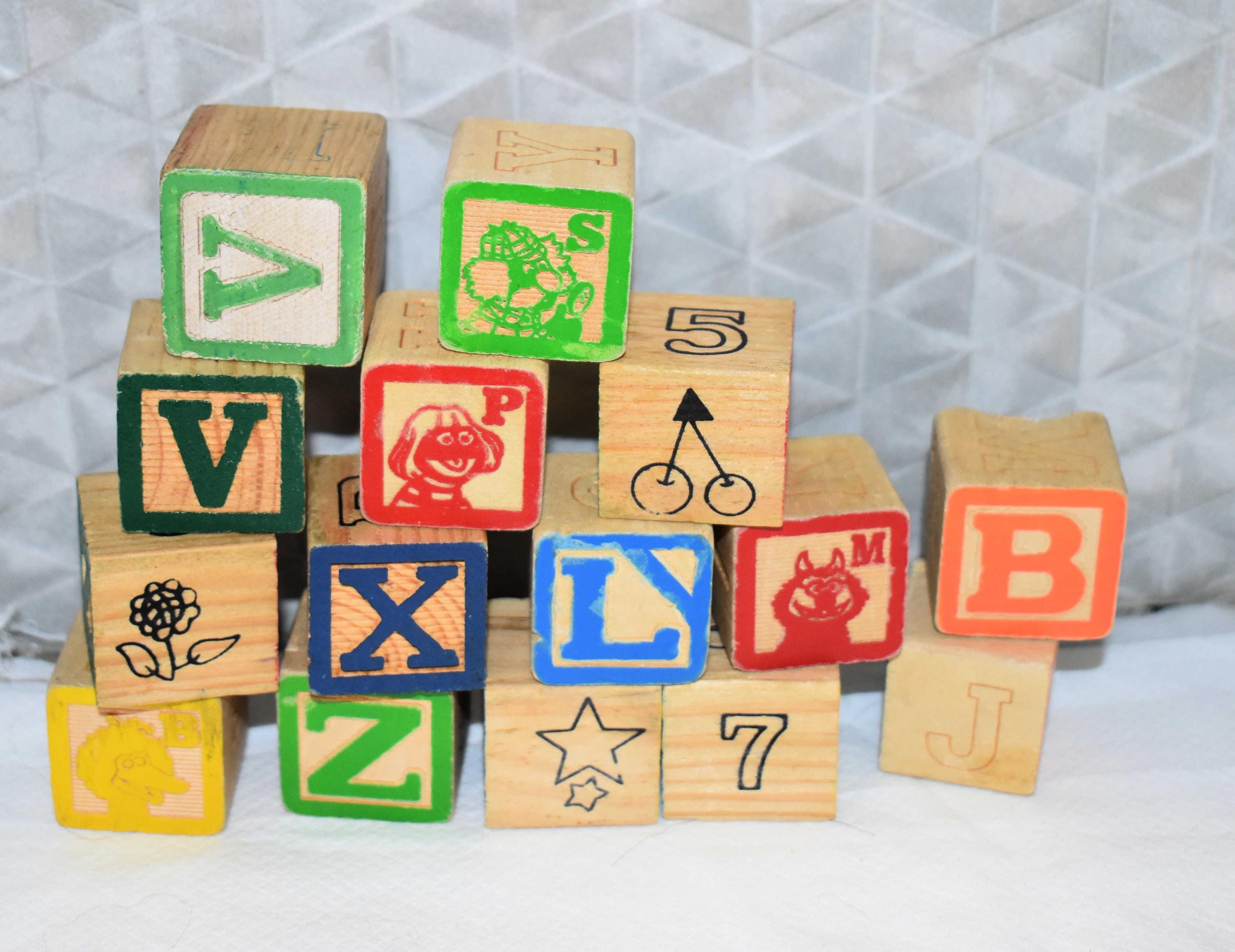 Sesame Street Alphabet Blocks - Etsy