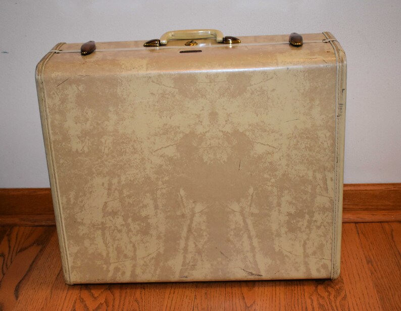 Vintage Suitcase 1950s 1960s Samsonite Marble Cream Suitcase - Etsy