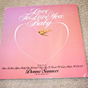 Vintage 1970s Vinyl Record Album Donna Summer entitled Love to Love You Baby Promo Album Disco Pop Genre