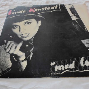 Vintage 1980s Vinyl Record Album Linda Ronstadt Mad Love Pop Classic Rock