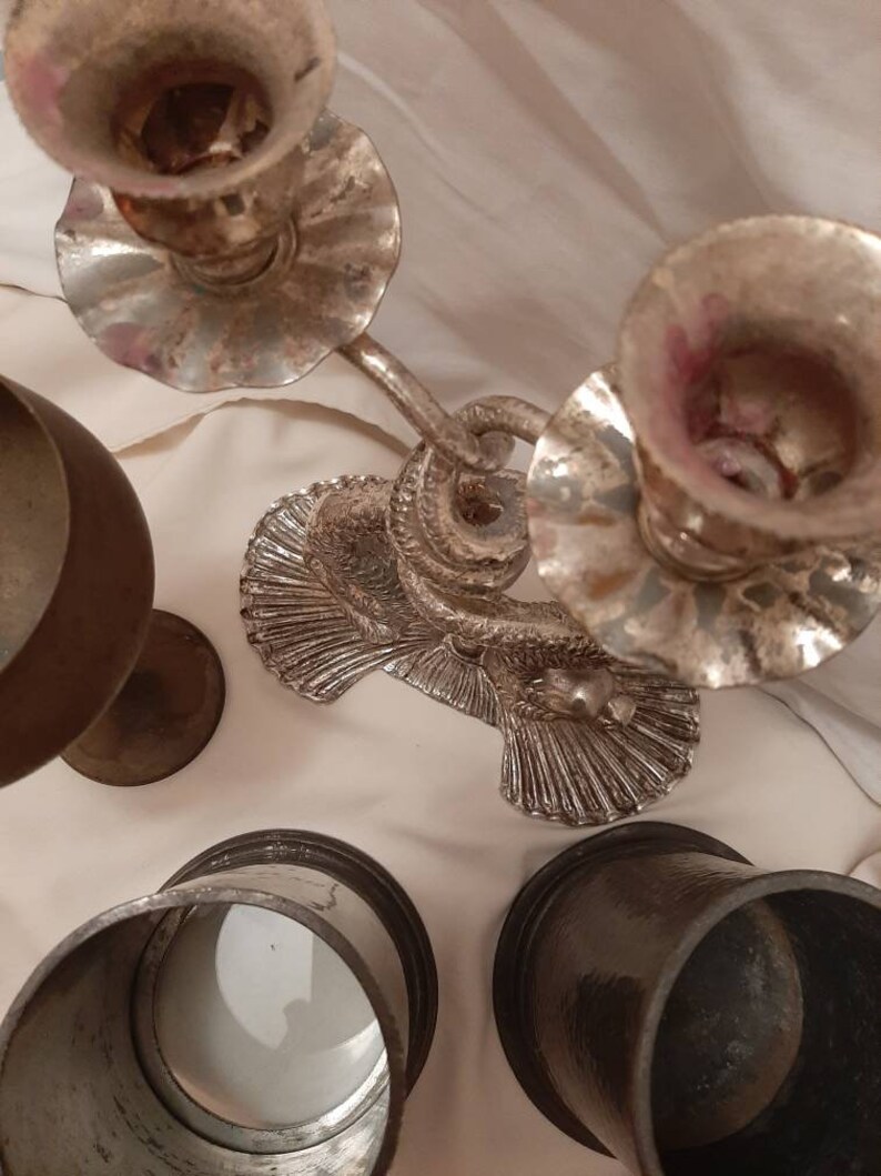 A selection of vintage EP silver and pewter silver. Etsy