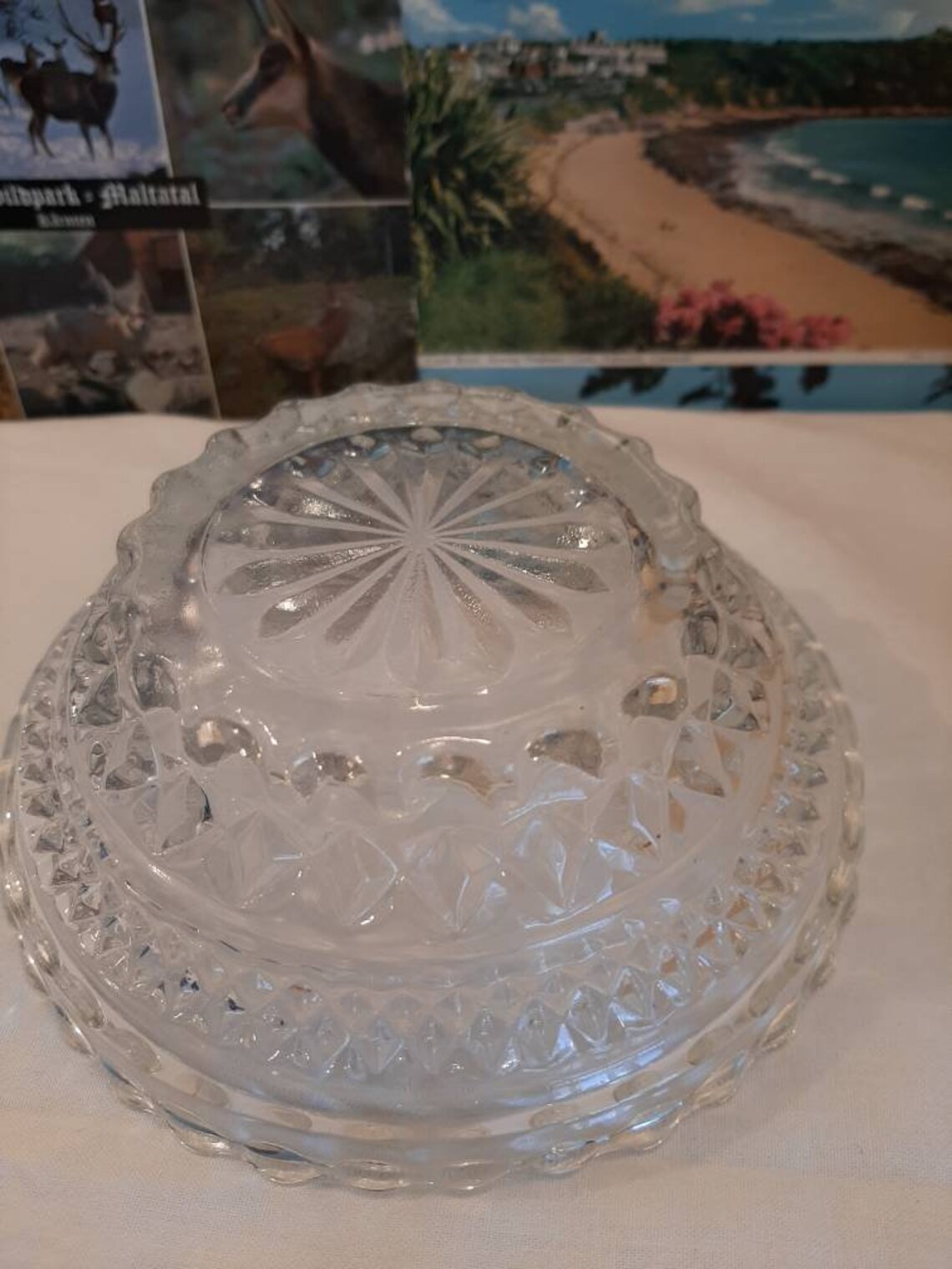 265. 4 vintage clear glass fruit bowls. Etsy