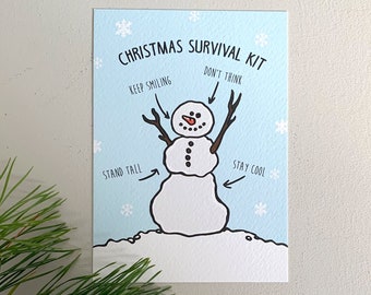 Kerstkaart | Met kraft envelop + sluitsticker | Originele kerstkaarten | Grappige kerstkaarten | Kerstkaarten humor | Christmas card