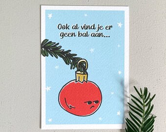 Kerstkaart 2022 | Met kraft envelop + sluitsticker | Originele kerstkaarten | Grappige kerstkaarten | Kerstkaarten humor | Christmas card