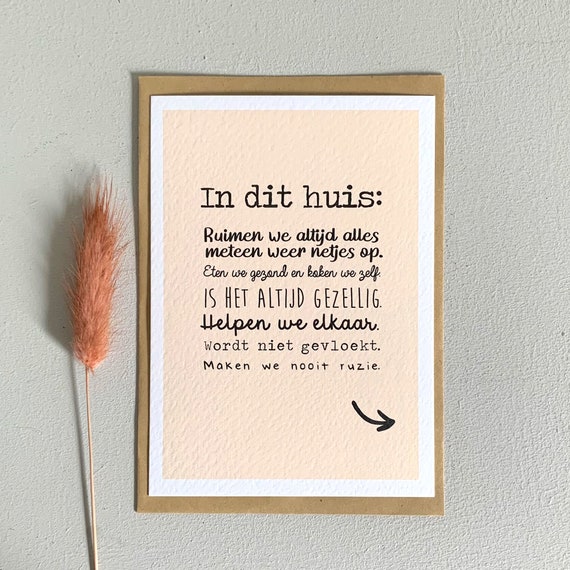 Wenskaart Nieuwe Woning Gefeliciteerd Nieuwe Woning - Etsy Australia