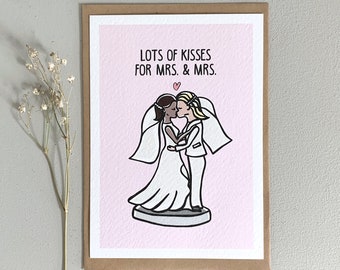 Wenskaart trouwen | Trouwkaart | Wedding card lesbian | Lesbische bruiloft | Gay card | Trouwen | Love is Love | LGBTQ | Lesbian wedding