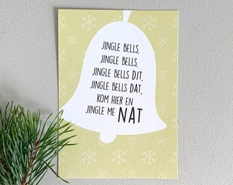 Kerstkaart | Met kraft envelop + sluitsticker | Originele kerstkaarten | Grappige kerstkaarten | Kerstkaarten humor | Wenskaart kerst | Nat