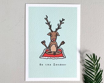 Kerstkaart | Met kraft envelop + sluitsticker | Originele kerstkaarten | Grappige kerstkaarten | Kerstkaarten humor | Christmas card