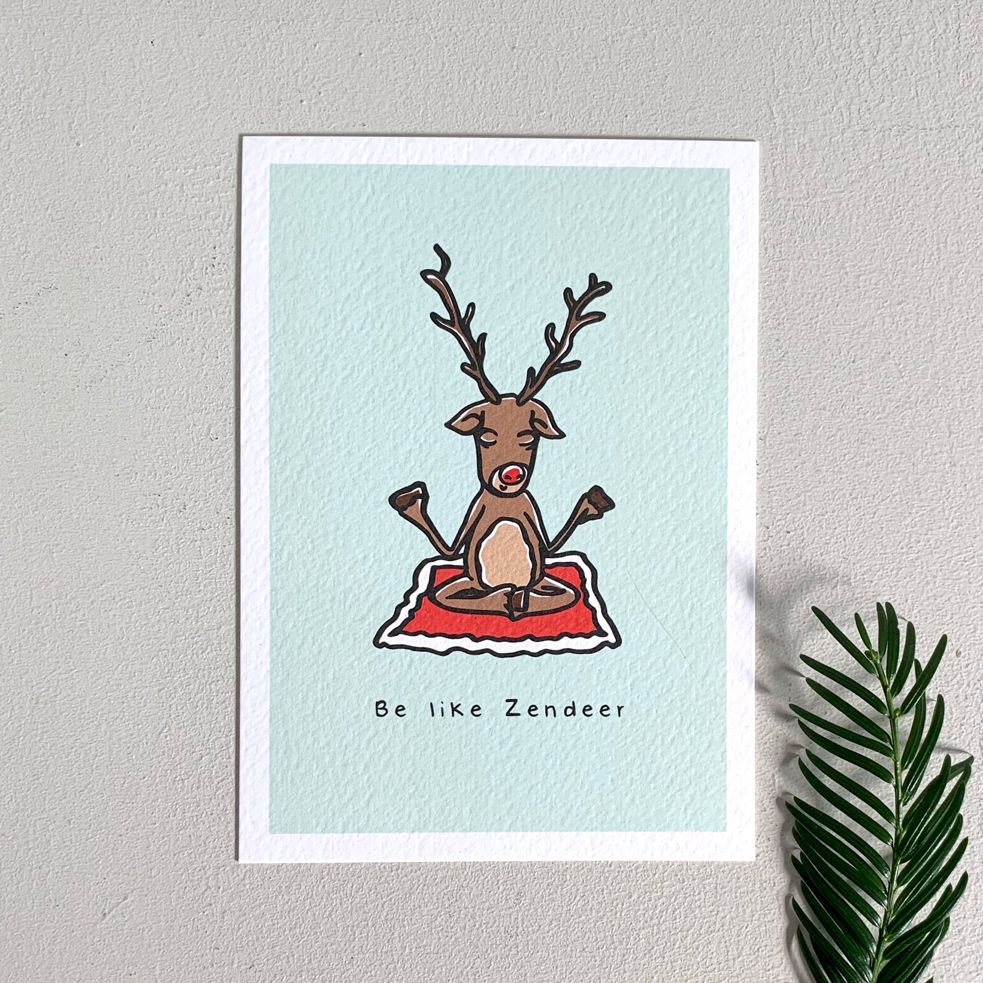 Kerstkaart Met Kraft Envelop Sluitsticker Originele - Etsy Ireland