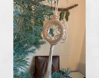 Macrame Christmas Ornament, Christmas tree ornament