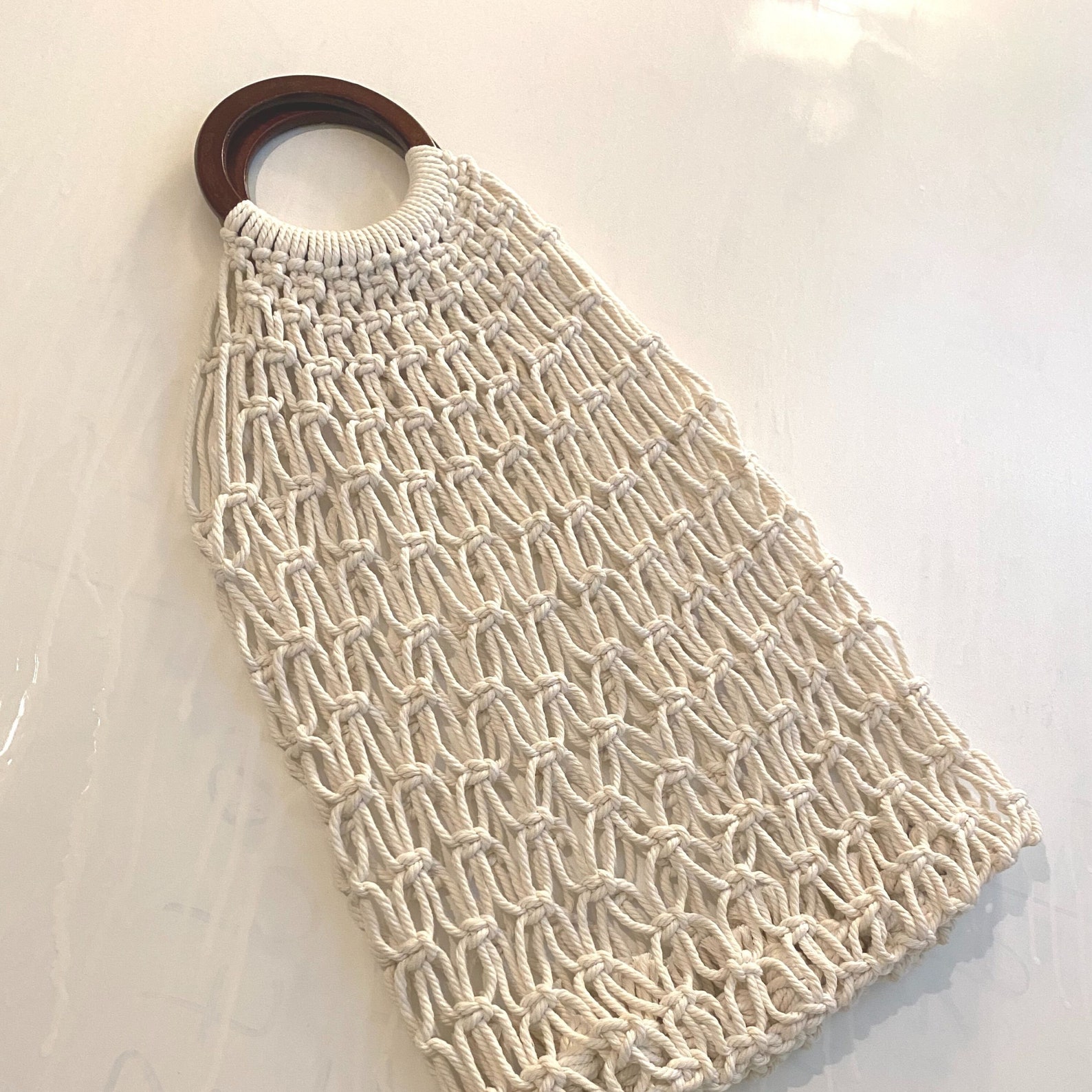 macrame beach bag