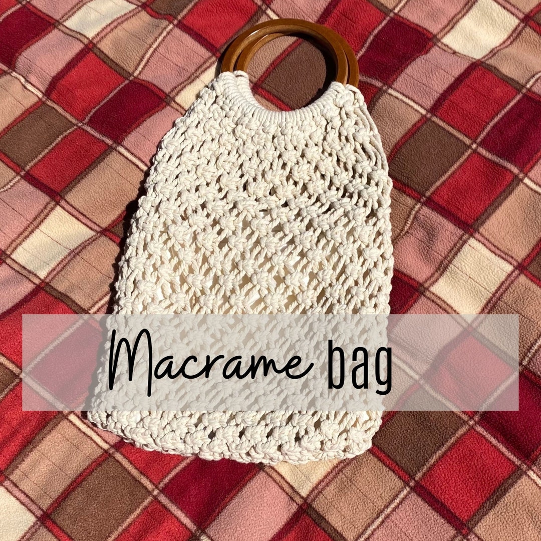 Macrame Bag Macrame Beach Bag Macrame Grocery Tote Macrame Etsy