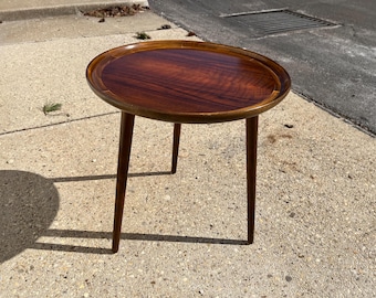 Vintage Danish Modern Walnut Tray Top Table Mid Century READ Description