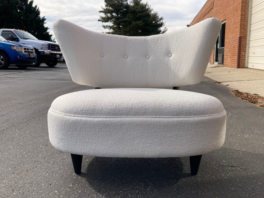 Vintage Gilbert Rohde Slipper Chair Settee Art Deco Style NEW