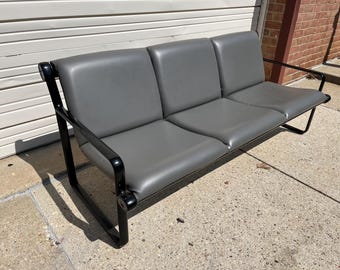 Rare 3 Seat Knoll Sling Sofa by Bruce Hannah and Andrew Morrison Mid Century Modern MCM READ Description