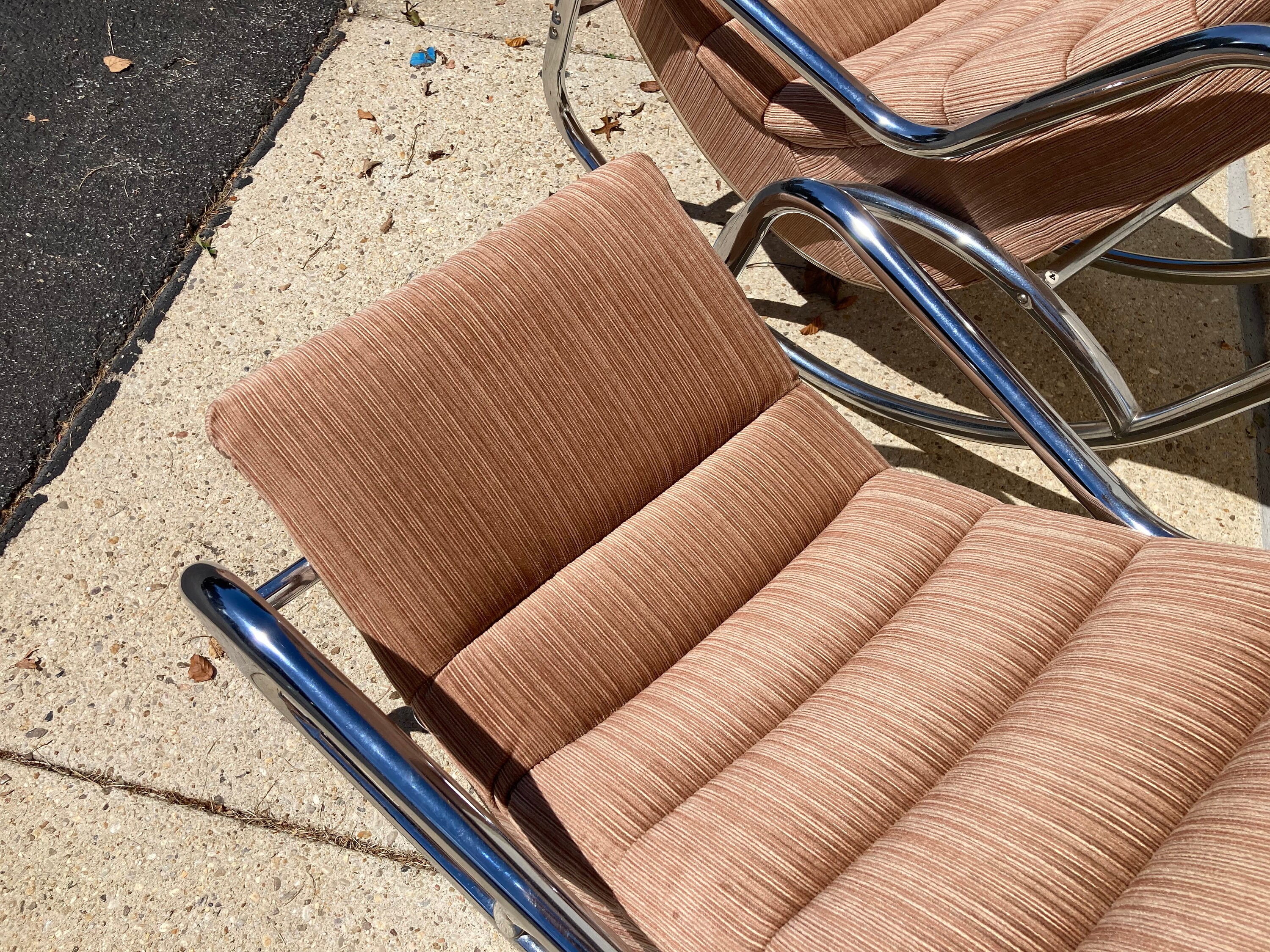 Vintage 80s Postmodern Chrome Rocking Chairs by Bioform - Etsy