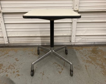 Vintage Eames for Herman Miller Square Rolling Side Table Universal Base 2 Avail 