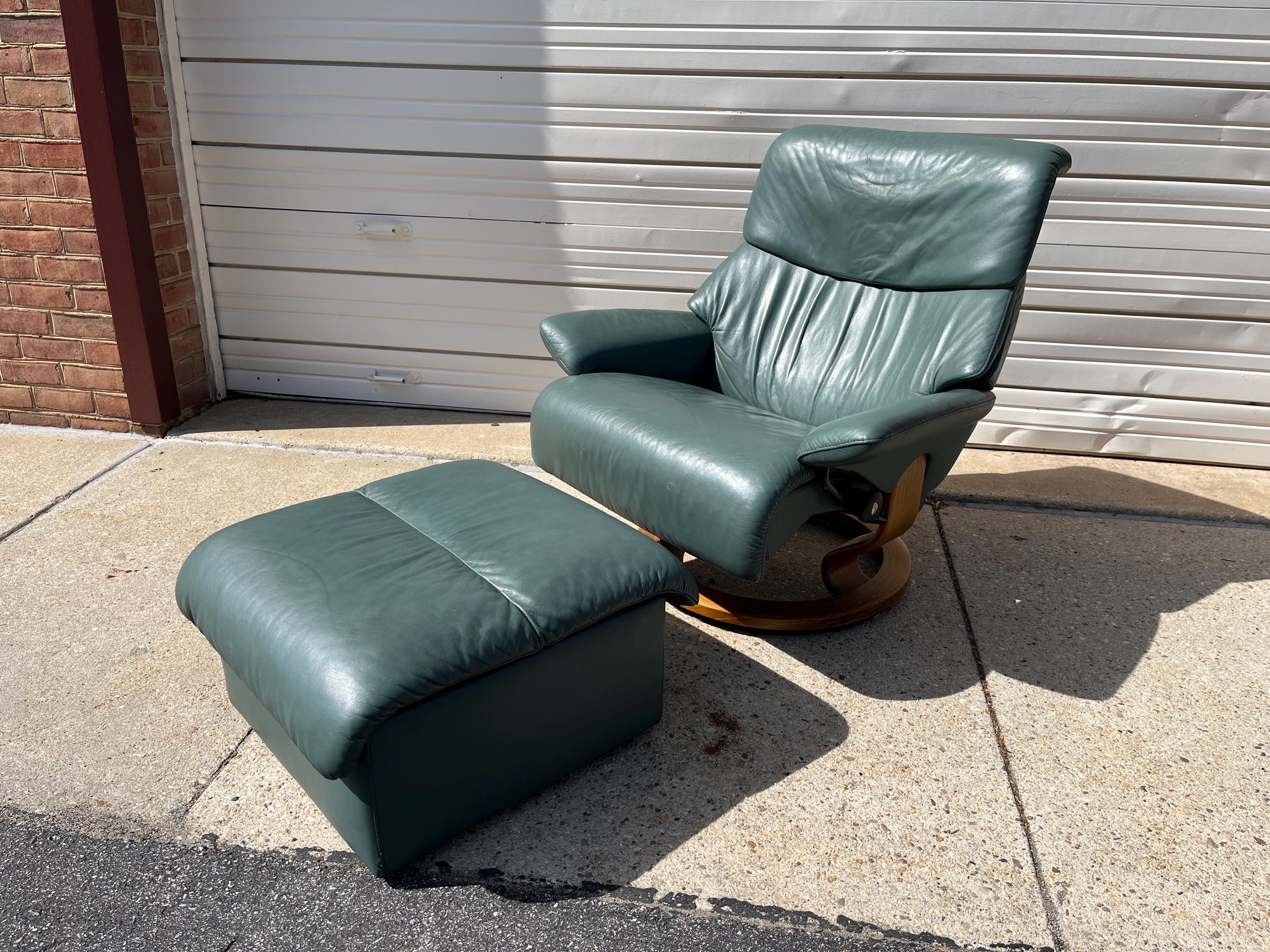 Ekornes Stressless Recliner and Ottoman - Etsy