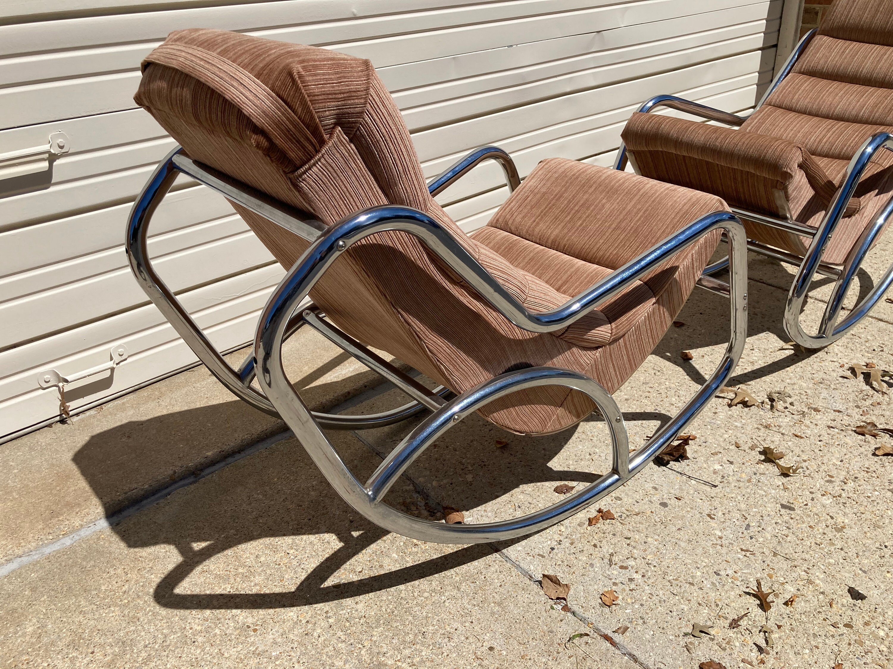 Vintage 80s Postmodern Chrome Rocking Chairs by Bioform - Etsy