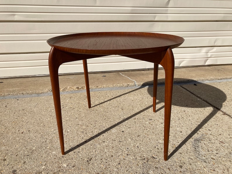 Vintage Danish Modern Teak Tray Table by Willumsen and Engholm Etsy