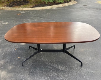 Large Eames Segmented Base Dining or Executive Table by Herman Miller Mid Century Modern MCM