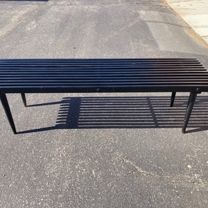 Vintage Nelson Style Slat Bench Coffee Table Mid Century Modern