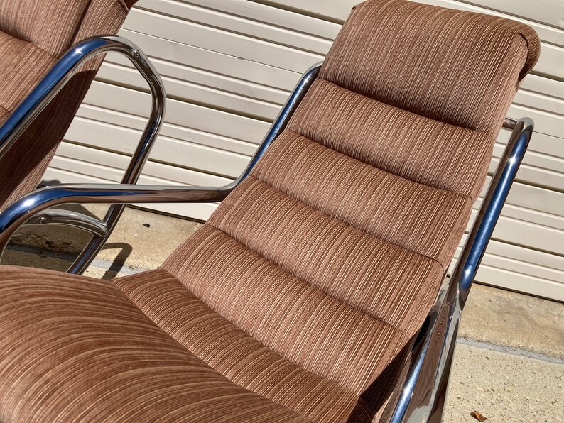 Vintage 80s Postmodern Chrome Rocking Chairs by Bioform - Etsy