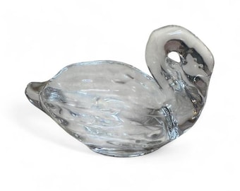 Portasapone/portagioie a forma di cigno in cristallo fine Lenox, in vetro trasparente, stile vintage