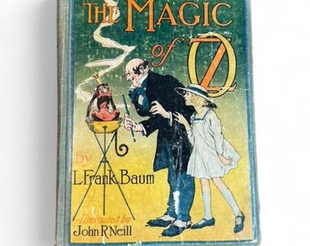 La magia di Oz, libro vintage del 1919 di L. Frank Baum, illustrato da John R. Neill