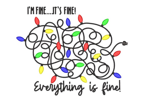 Im Fine Christmas Lights DST Embroidery File. 6 Sizes - Etsy