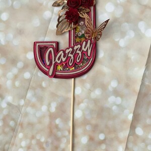 LETTER CAKE TOPPER / Custom Cake Topper / Birthday Cake Topper / Name ...