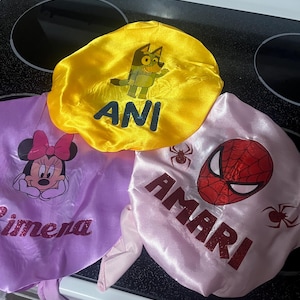 Kids Customized Bonnets| Bluey Bonnet | Minnie Mouse Bonnet | Spider Man Bonnet | Disney Bonnet