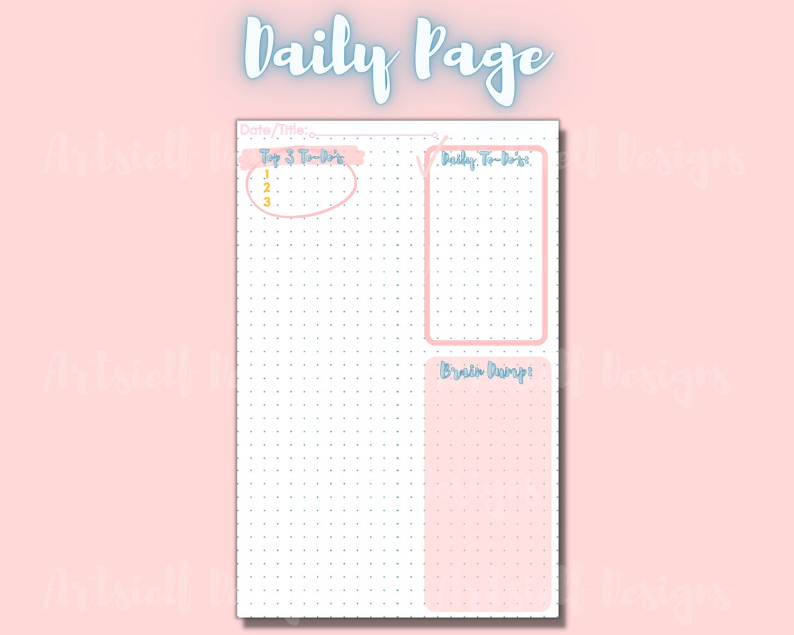 Digital Guided Bullet Journal Etsy