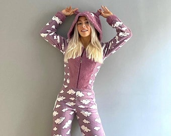 Pyjama Combinaison Lapin Rose Adulte Déguisement Kigurumi