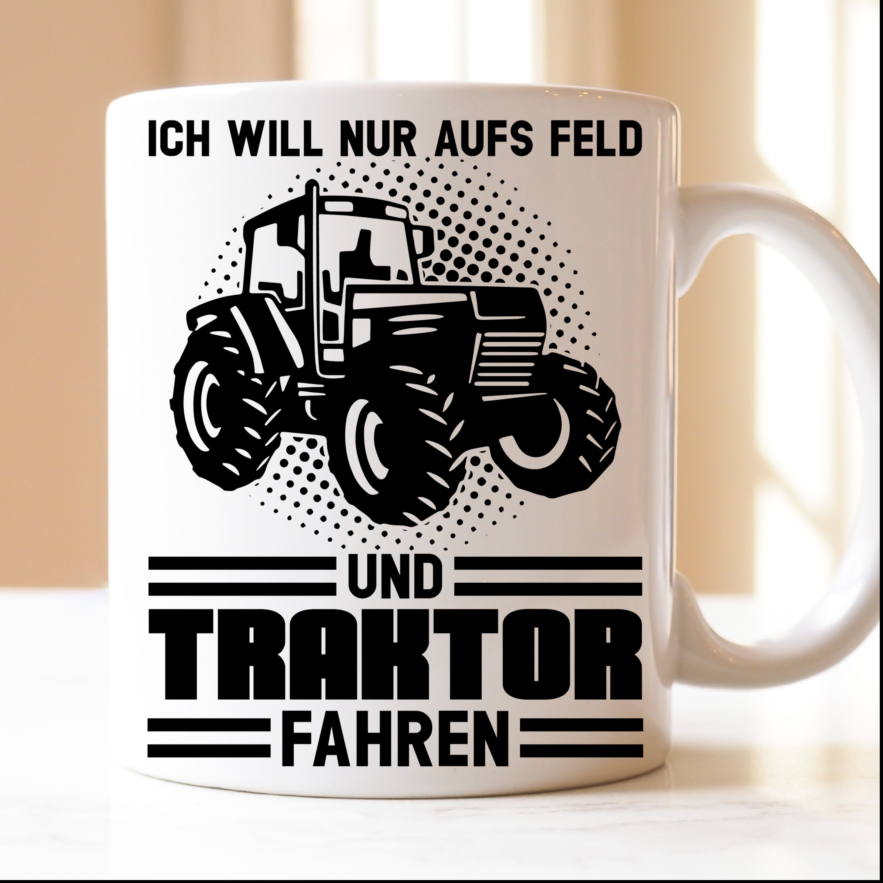 Traktor Tasse Mit Bauernhof-Spruch – Witziger Kaffeebecher Für Landwirte, 330 Ml, Spülmaschinenfest