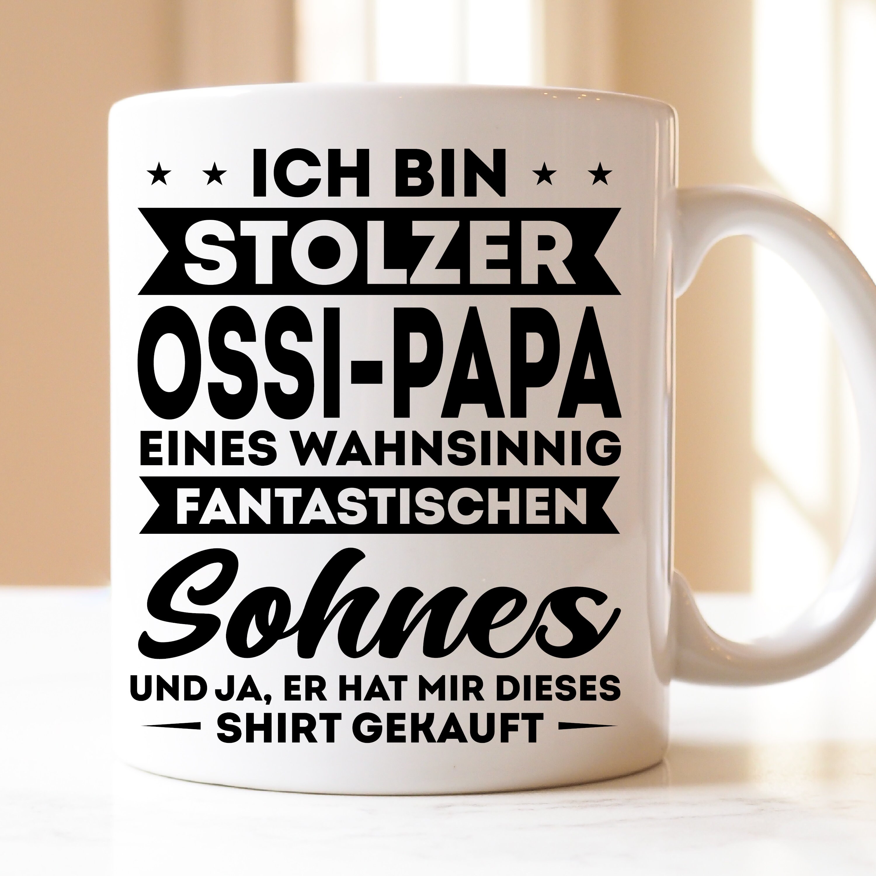 I am a proud Ossi dad of a fantastic son | Gift | Mug | Ossi | East German | Saxony | GDR | East Germany