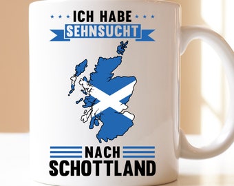 ich habe sehnsucht nach Schottland | Tasse | Geschenk | Schottland | Schottisch| Schottische Flagge | Schotte | Urlaub | Reise