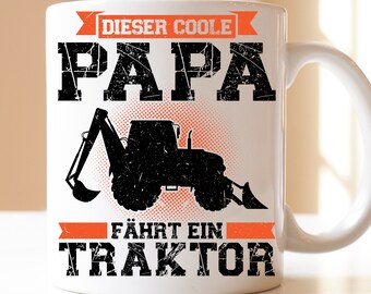 This cool dad drives a tractor Gift | cup | Dad | Tractor| Tractor driver| farmer| Father