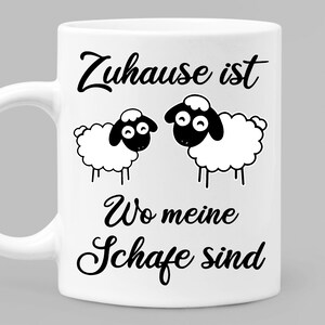 Lustige Schaf-Tasse „Zu Meinen Mädels“ – Keramik-Becher Mit Cartoon-Schaf, Beidseitig Bedruckt, Spülmaschinenfest, 330 Ml (Weiß/Pink)