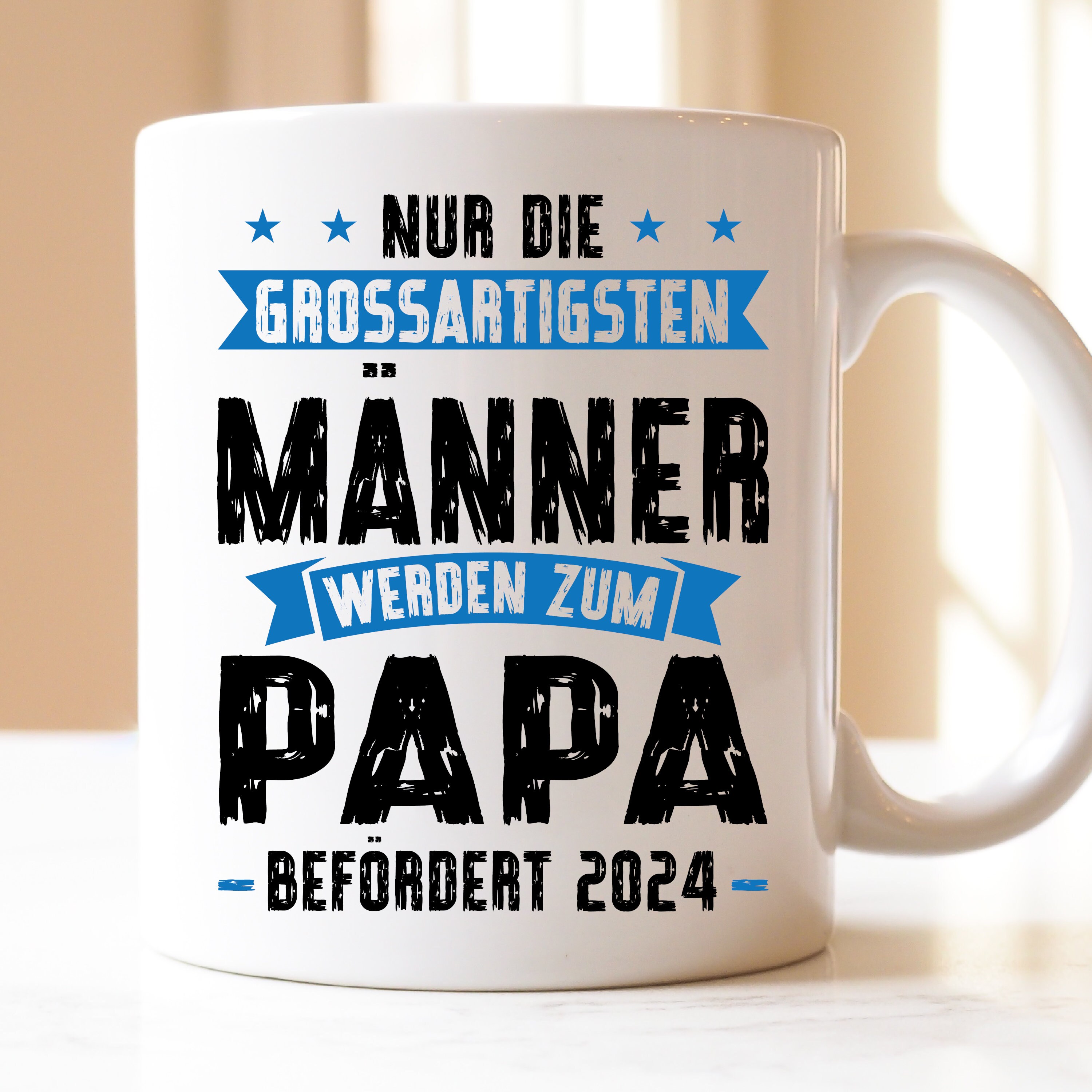 only the greatest men get promoted to dad 2024 | gift | mug | dad | father | son | daughter | dads | fathers | father's day |