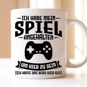 I paused my game to be here | Gambling Gaming Playing Video Games Computer Console Funny Mug