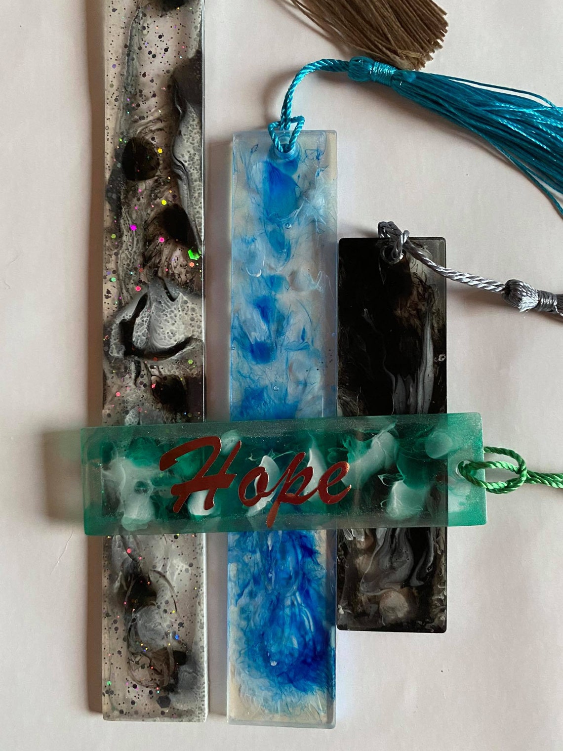 Bookmarks made of epoxy resin Resin Personalized Etsy