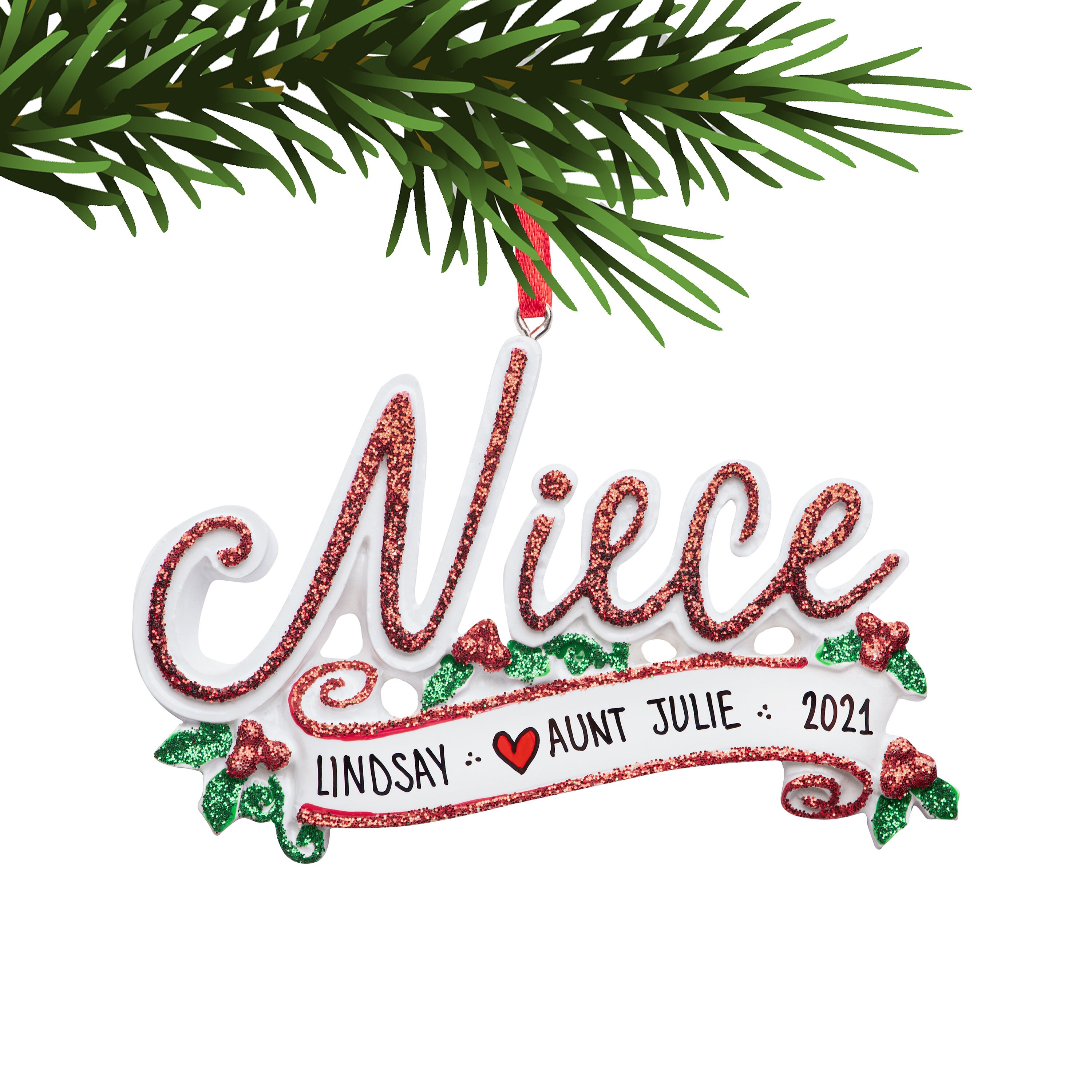 Favorite Niece Personalized Christmas Tree Ornament 