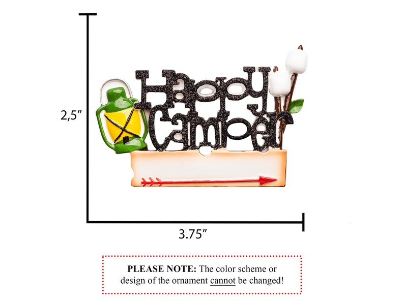 Happy Camper Ornament 2024, Personalized Camper Christmas Ornament