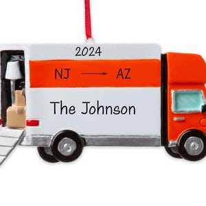 Moving Van Personalized Christmas Ornament 2026, Moving Truck Custom Xmas Tree Ornament, Move in New Home / House / Apartment Gift