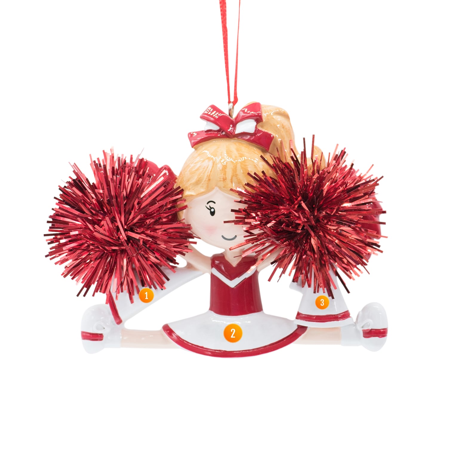 Cheerleader Ornament Personalized Cheerleading Pom pom Girl Etsy