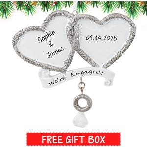We 're Engaged Ornament, Engagement Ornament 2026, Newly Engaged Christmas Ornament, Ornament, Finally Engaged Couple, Custom Ring Ornament