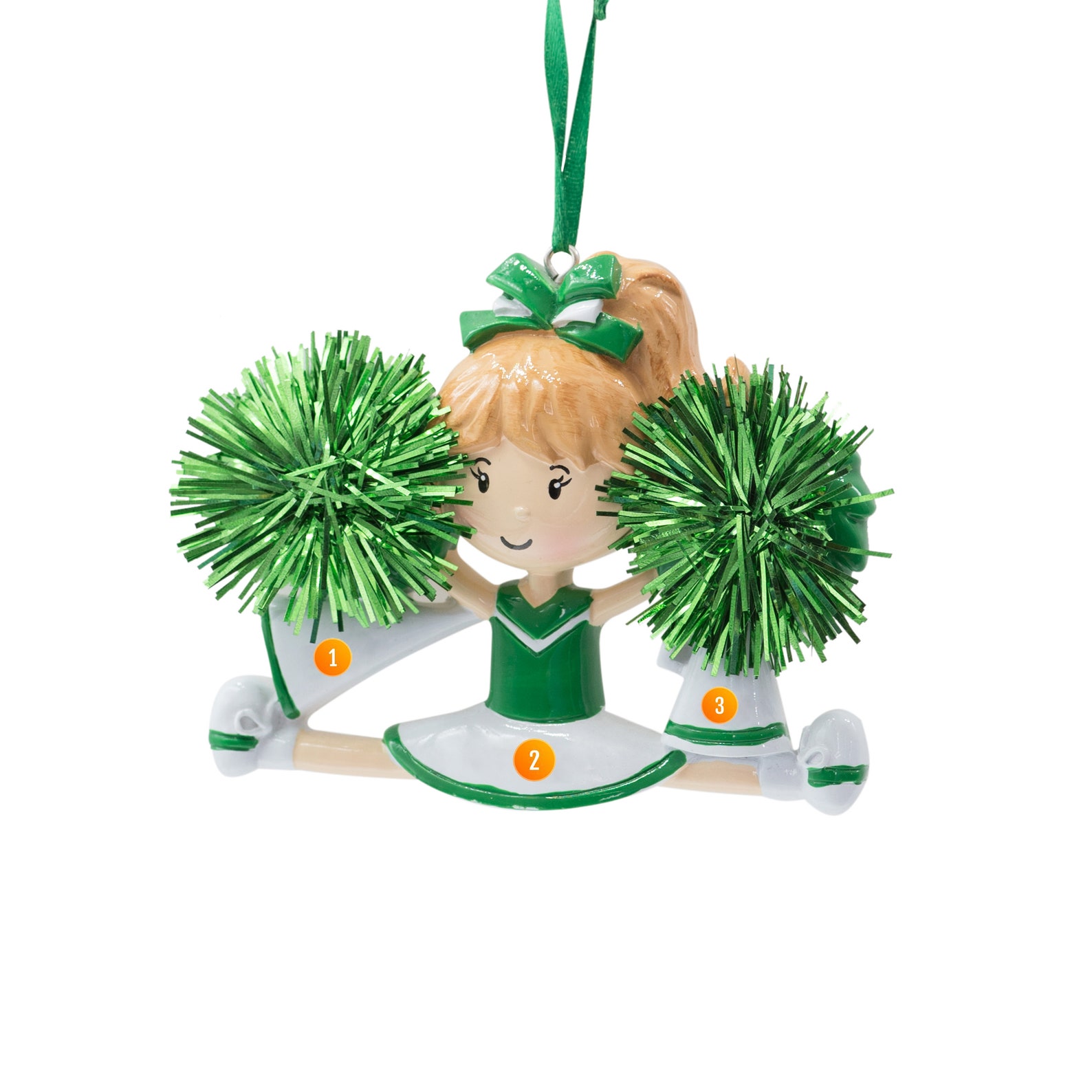 Cheerleader Ornament Personalized Cheerleading Pom Pom Girl Etsy