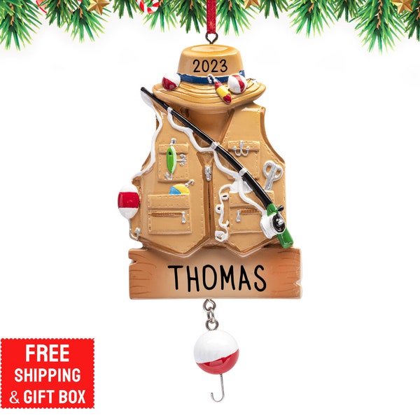 Personalized Christmas Ornament for Fisherman Etsy