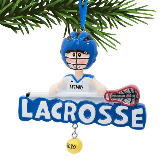 Personalized Lacrosse Ornament Lacrosse Christmas Ornament Etsy